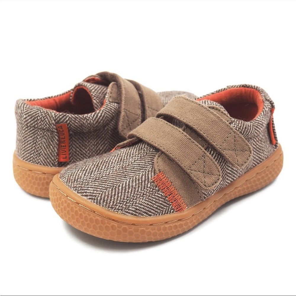 Livie & Luca Herringbone Hook & Loop shoes